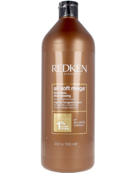 Redken ALL SOFT MEGA shampoo nourishment for severely dry hair 1000