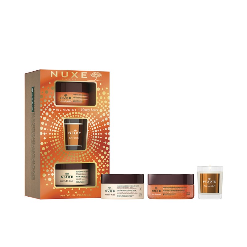 Nuxe EXFOLIATING HONEY RÊVE + BODY GEL BALM SET 3 pcs