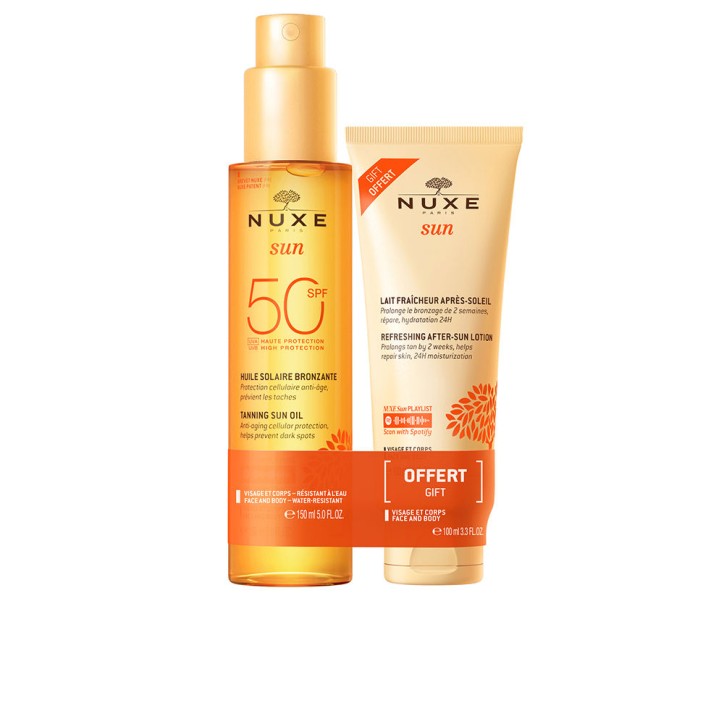 NUXE SUN FACE & BODY TANNING OIL SPF50 PACK 2 pcs