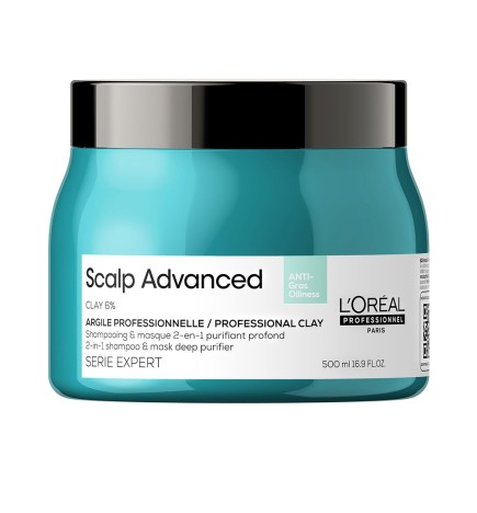 SCALP ADVANCED anti-oiliness 2-in1 shampoo & mask deep purifer clay 500 ml