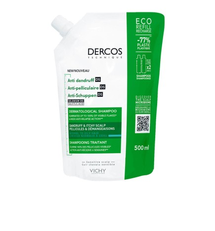 Vichy DERCOS anti-dandruff shampoo for normal to oily hair ecorefill 500 ml