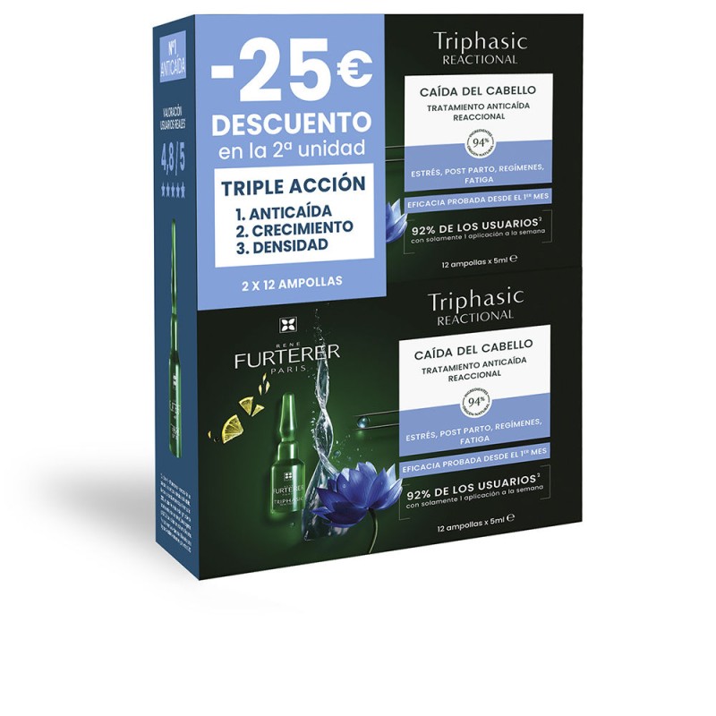 Rene Furterer TRIPHASIC REACTIONAL ritual anti-hair loss ampoules duo 24 x 5 ml