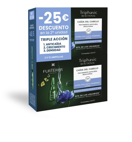 Rene Furterer TRIPHASIC REACTIONAL ritual anti-hair loss ampoules duo 24 x 5 ml