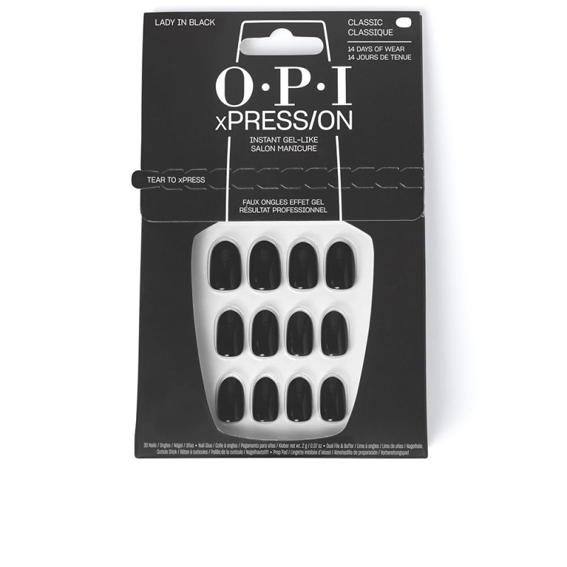 O.P.I OPI xPRESS/ON Artificial Nails Iconic Shades Lady in Black 30 u