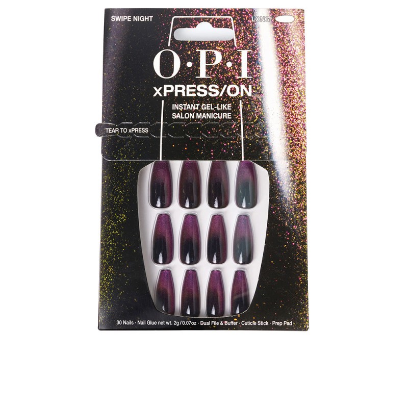 O.P.I OPI xPRESS/ON Artificial Nails Nail Art Swipe Night 30 u