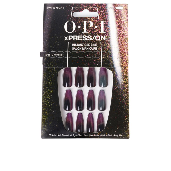 OPI xPRESS/ON Artificial Nails Nail Art Swipe Night 30 u