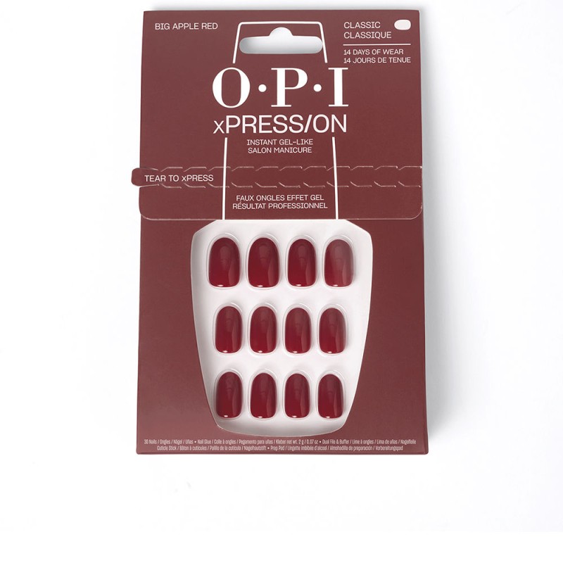 O.P.I OPI xPRESS/ON Artificial Nails Iconic Shades Big Apple Red 30 u