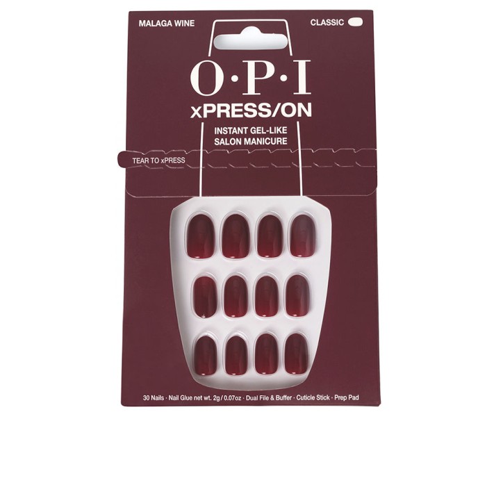 OPI xPRESS/ON Artificial Nails Iconic Shades Malaga Wine 30 u