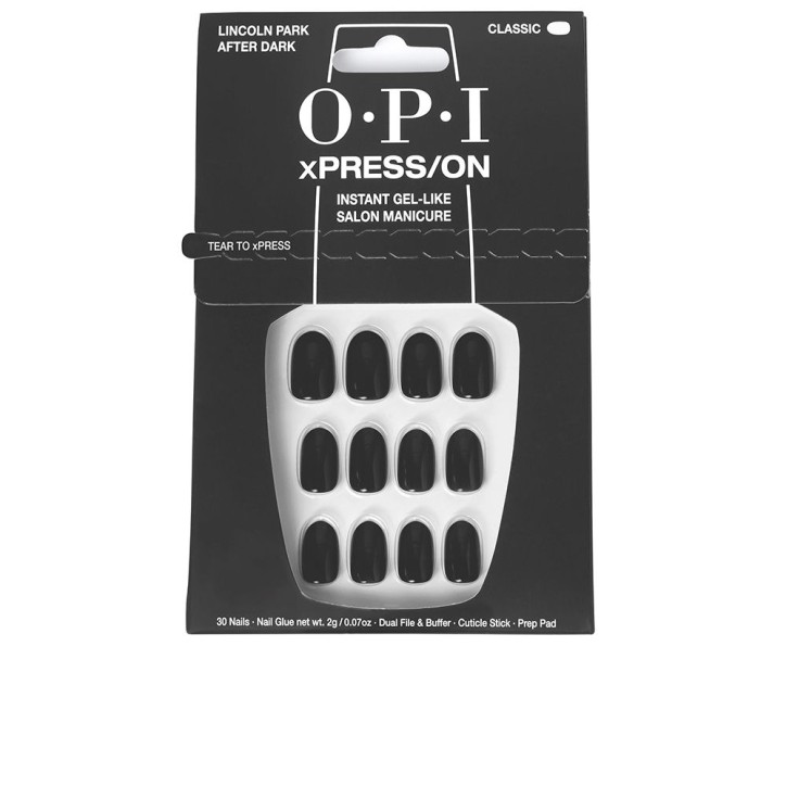 OPI xPRESS/ON Artificial Nails Iconic Shades Lincoln Park After Dark 30 u