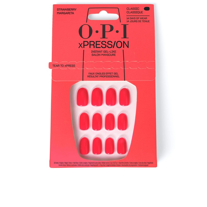 O.P.I OPI xPRESS/ON Artificial Nails Iconic Shades Strawberry Margarita 30 u