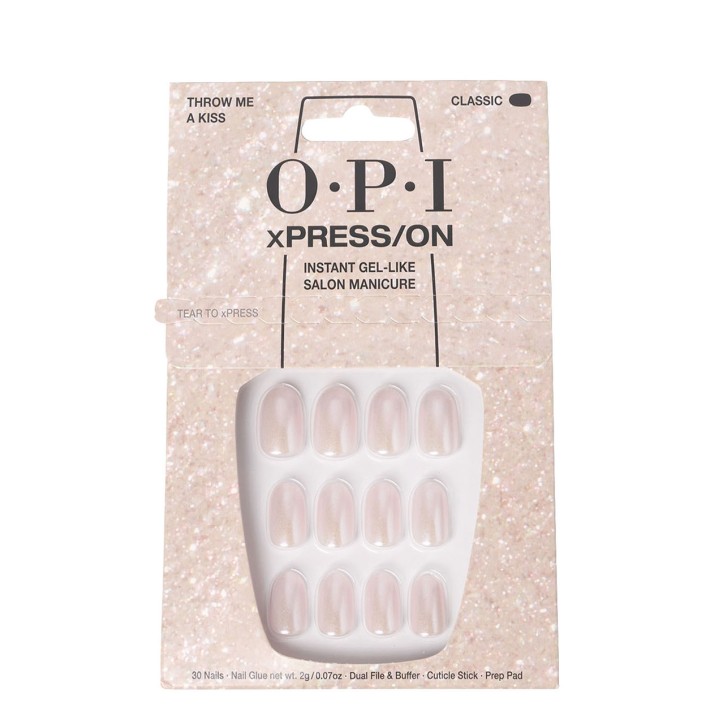 OPI xPRESS/ON Artificial Nails Iconic Shades Throw Me a Kiss 30 u