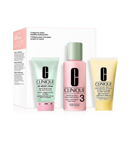 Clinique 3 STEP SYSTEM FOR COMBINATION-OILY SKIN SET 3 pcs