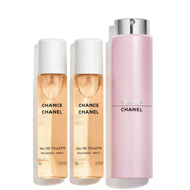 Chanel CHANCE Eau de Toilette Twist and Spray Refillable Bottle - 3x20ml
