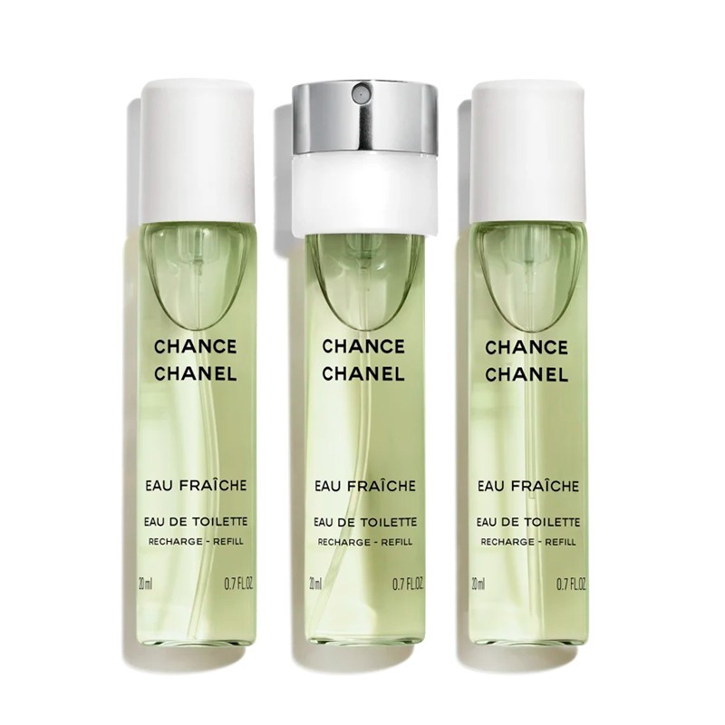 Chanel CHANCE EAU FRAICHE Eau de Toilette Twist and Spray REFILL - 3x20ml