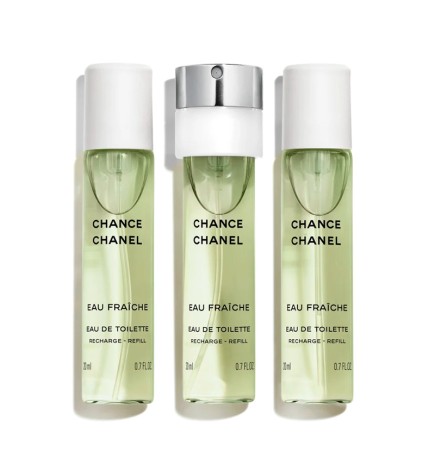 Chanel CHANCE EAU FRAICHE Eau de Toilette Twist and Spray REFILL - 3x20ml