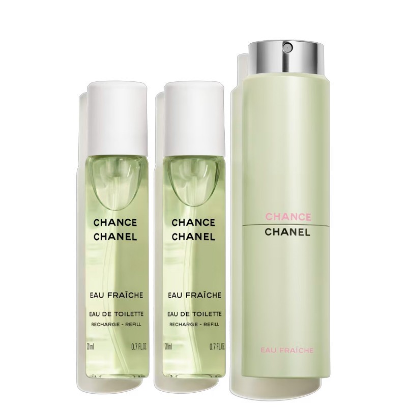 Chanel CHANCE EAU FRAICHE Eau de Toilette Twist and Spray Refillable Bottle - 3x20ml