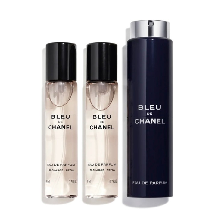 BLEU Eau de Parfum Twist and Spray Refillable Bottle - 3x20 ml BLEU Eau de Parfum Twist and Spray Refillable Bottle - 3x20 ml