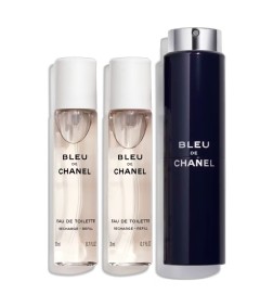 Chanel BLEU Eau de Toilette Twist And Spray  Refillable Bottle - 3x20ml