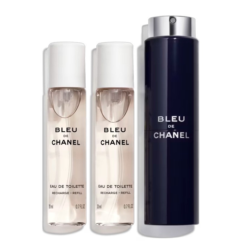 Chanel BLEU Eau de Toilette Twist And Spray  Refillable Bottle - 3x20ml