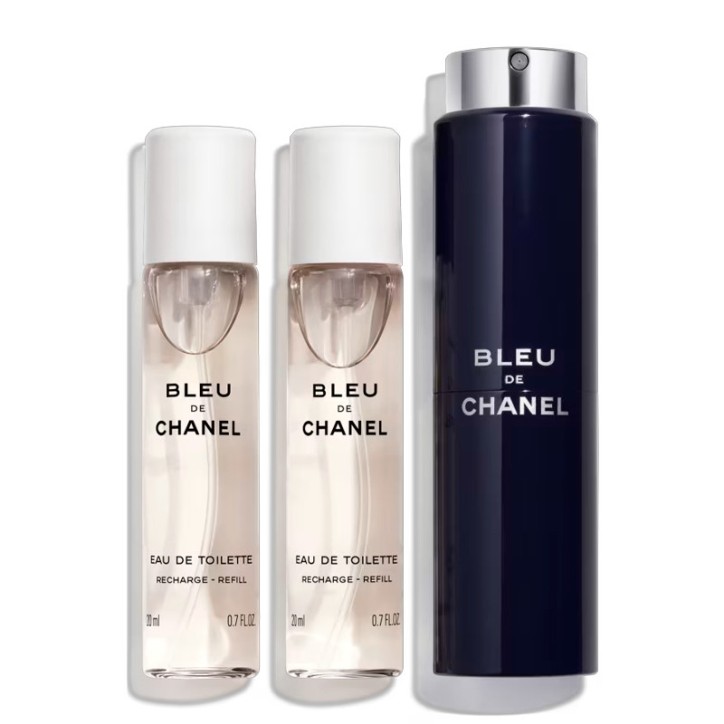 BLEU Eau de Toilette Twist And Spray  Refillable Bottle - 3x20ml
