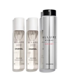 Chanel ALLURE HOMME SPORT COLOGNE Twist And Spray Refillable Bottle - 3x20ml