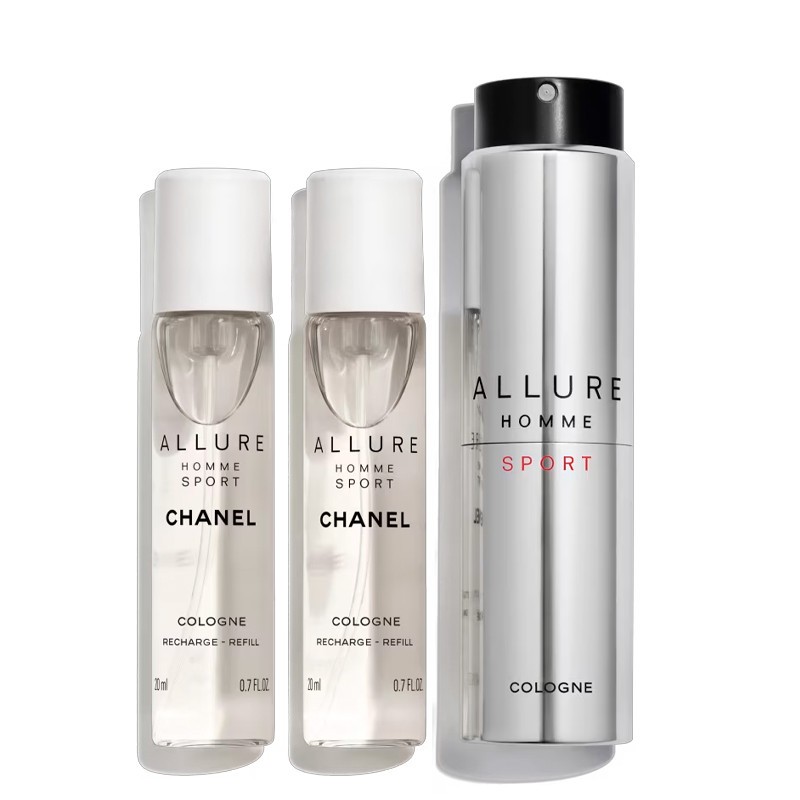 Chanel ALLURE HOMME SPORT COLOGNE Twist And Spray Refillable Bottle - 3x20ml