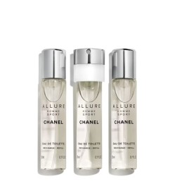 Chanel ALLURE HOMME SPORT Eau de Toilette Twist And Spray REFILL 3x20ml
