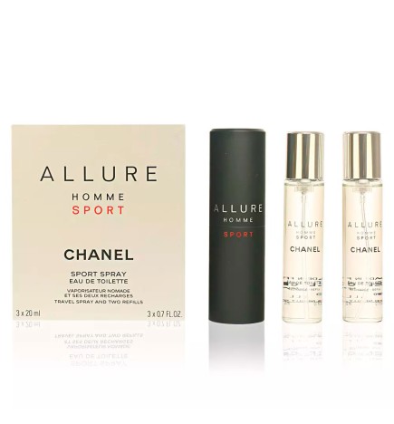 ALLURE HOMME SPORT Eau de Toilette Twist And Spray Refillable Bottle - 3x20ml