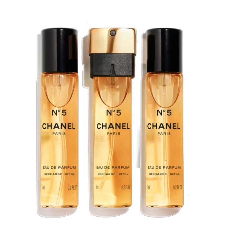 Nº5 Eau de Parfum Twist and Spray Recharge - 3x20ml