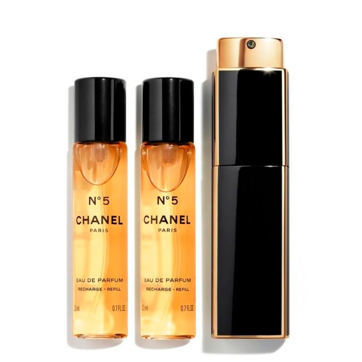Nº5 Eau de Parfum Twist and Spray - 3x20ml
