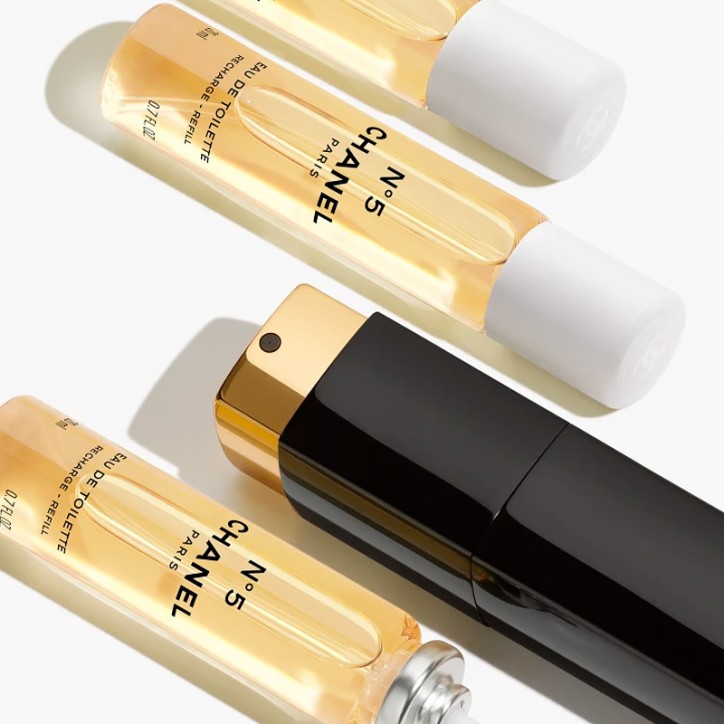 Nº5 Eau de Toilette Twist and Spray - 3x20ml
