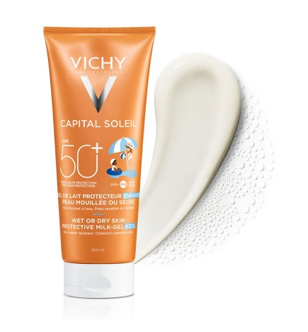 CAPITAL SOLEIL milk-gel sunscreen for children SPF50+ 200 ml