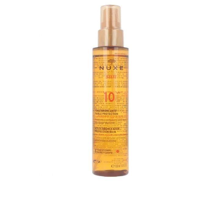 NUXE SUN huile bronzante visage et corps SPF10 spray 150 ml