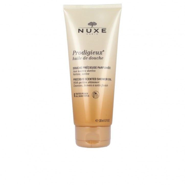 HUILE PRODIGIEUSE de douche aux nacres dorees 200 ml