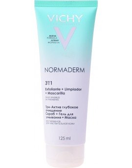 Vichy NORMADERM nettoyant exfoliant masque 3-en-1 125 ml