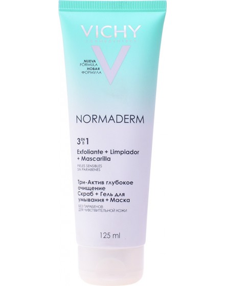 Vichy NORMADERM nettoyant exfoliant masque 3-en-1 125 ml